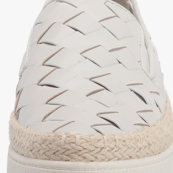 NWOT•FRANCO SARTO•Platform Shoes Hydee OffWhite Basket Weave Loafers 
SIZE 8 - Picture 5 of 12